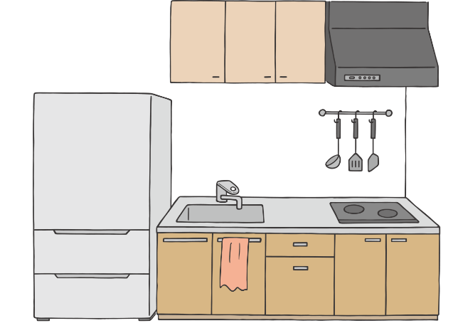 男性が換気扇を掃除しているイラスト